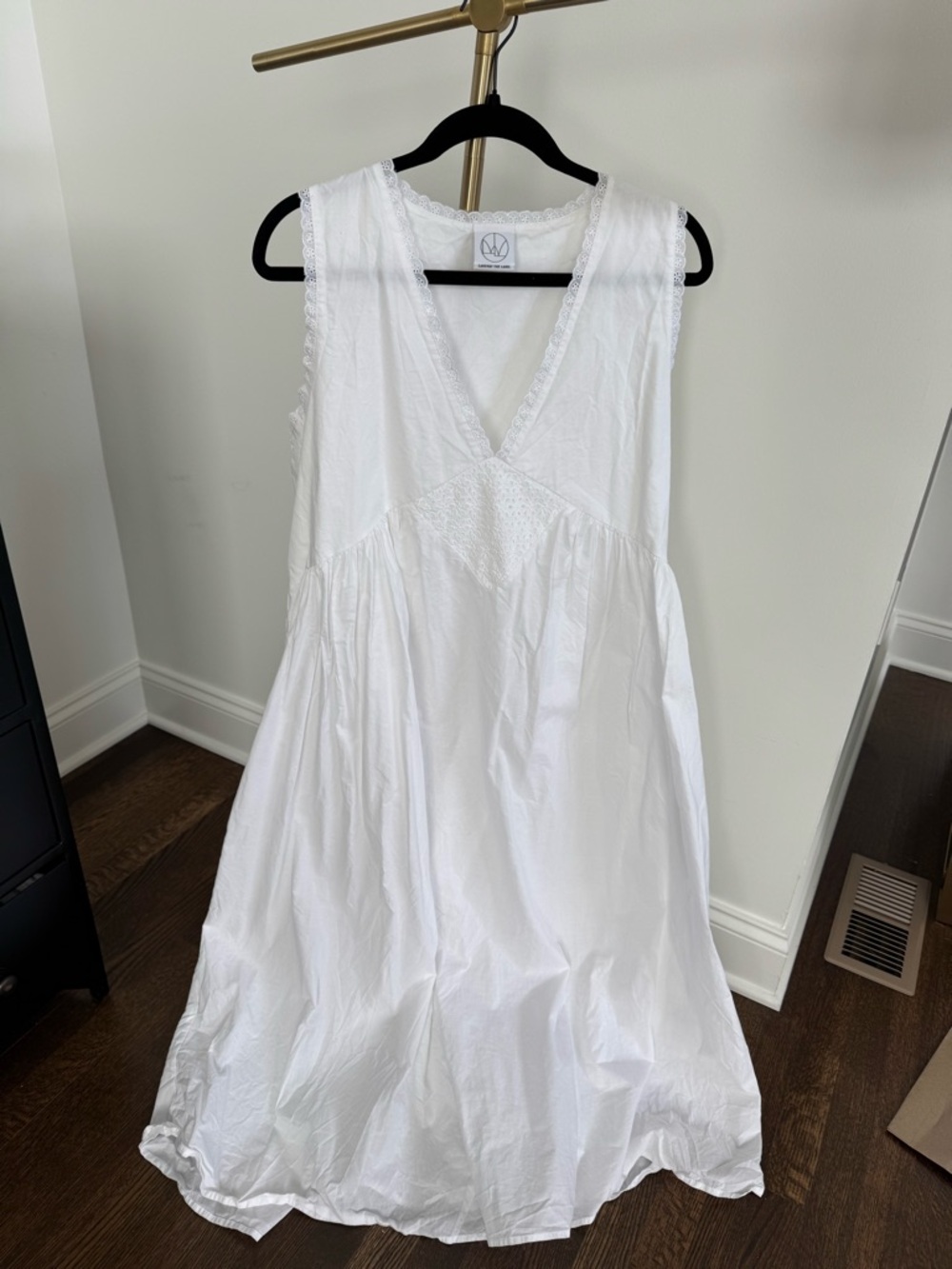 NWOT Laneway The Label Ivory Maxi Cotton Gown - Picture 3 of 5